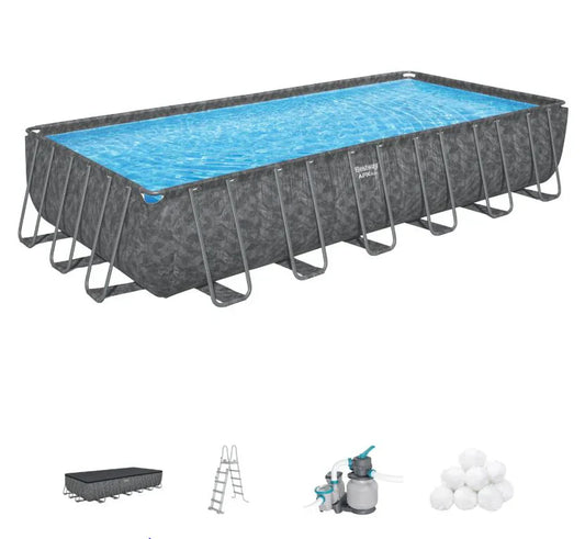 BESTWAY APX365 24' X 12' X 52" PORTABLE SWIMMING POOL