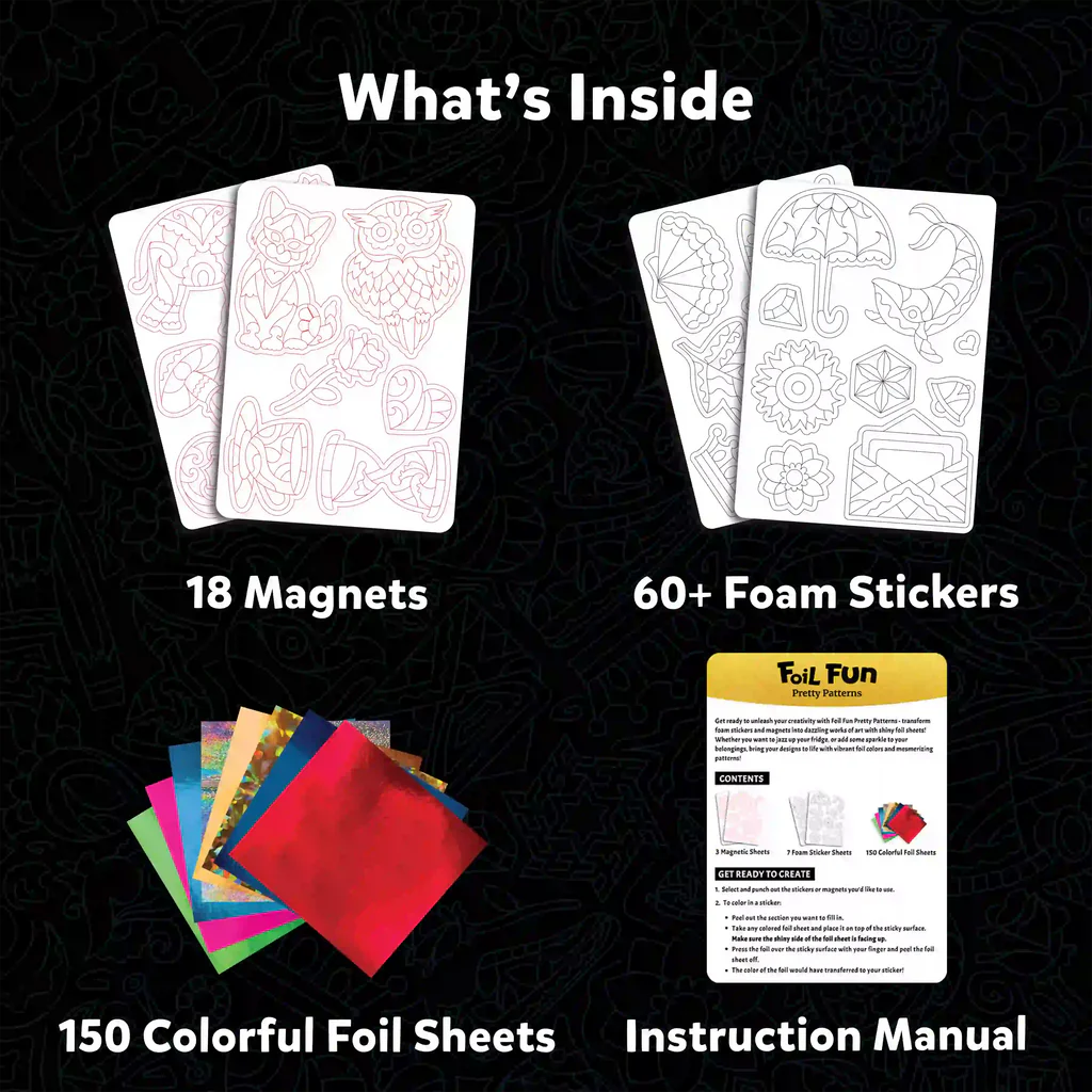 SKILLMATICS Foil Fun Pretty Patterns | No Mess Art Kit (Ages 7+)