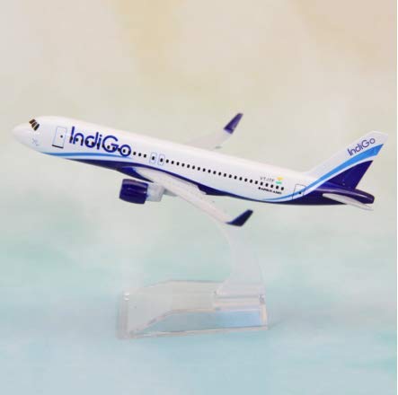 Diecast Aeroplane Scale Model , 16CM (1:400) , Indigo