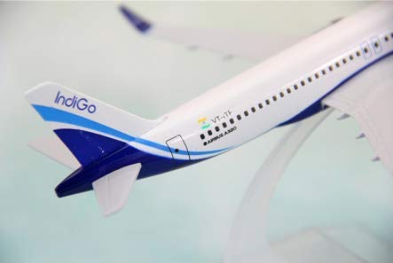 Diecast Aeroplane Scale Model , 16CM (1:400) , Indigo