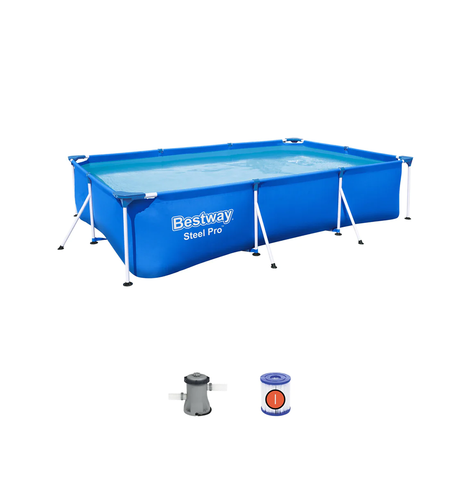 BESTWAY ABOVE GROUND PORTABLE SWIMMING POOL FOR ADULTS 9.84 FT X 6.59 FT X 2.16 FT