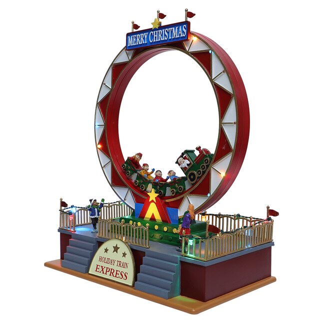 Holiday Train Express Musical Christmas Village with LED Lights & Moving Train