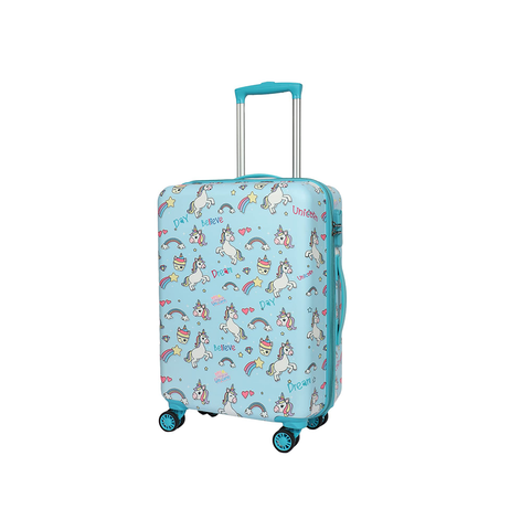 18 Inch UNICORN Hard Sided Kids Trolley Bag / Suitcase for Travel