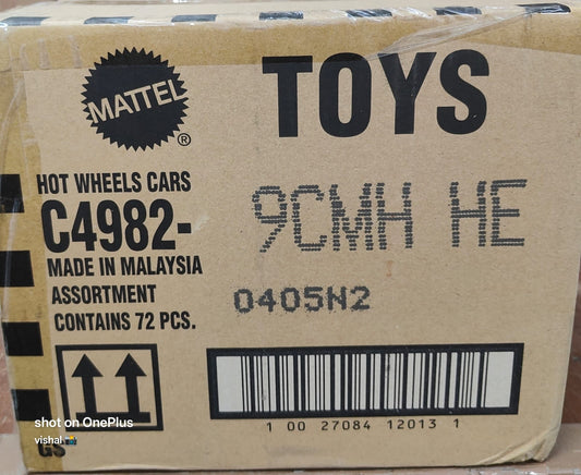 Hot Wheels 2025 Factory-Sealed Case H (9CMH HE) – 72 Die-Cast Cars by Mattel (Brand New Box)