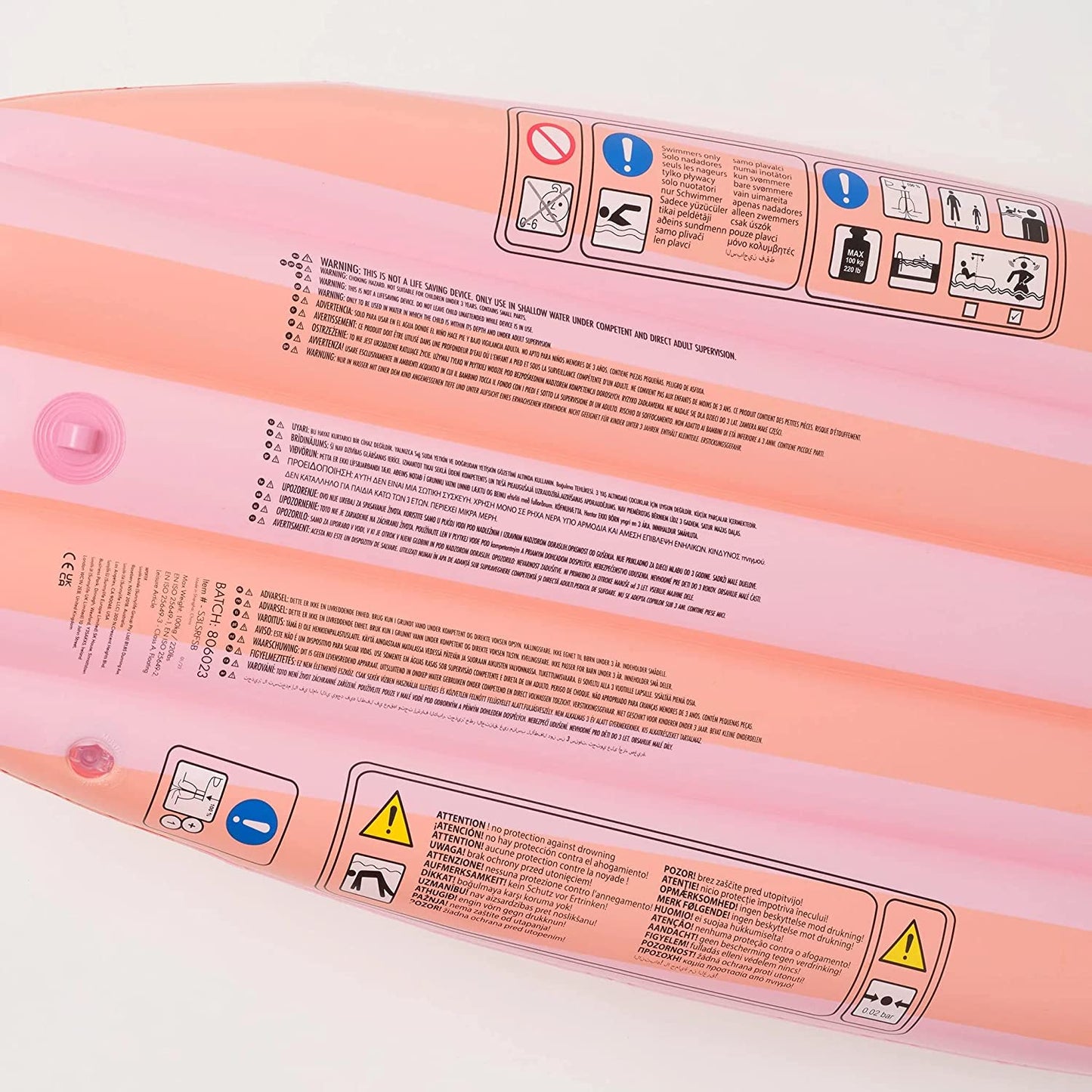 Ride with Me Surfboard Float | Sea Seeker Strawberry