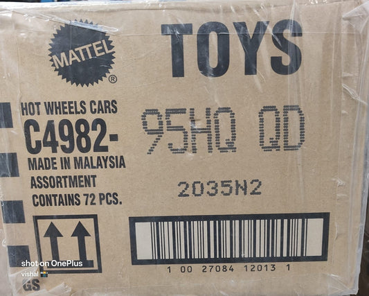 Hot Wheels 2025 Factory-Sealed Case Q D   – 72 Die-Cast Cars by Mattel (Brand New Box)