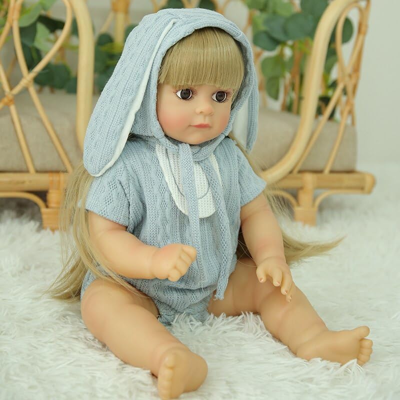 Toys Uncle Reborn Baby Doll Girl 22 Inch Soft Lifelike Girl Doll, Silicone Realistic Baby Doll Twinkle