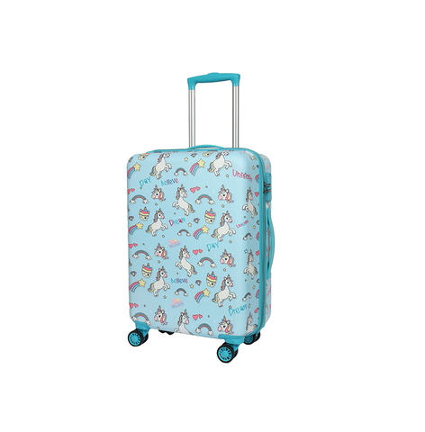 22 Inch UNICORN Hard Sided Kids Trolley Bag / Suitcase for Travel