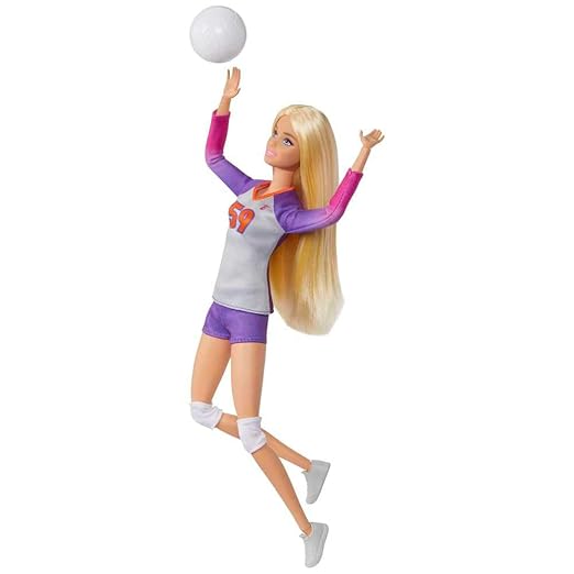 Barbie Doll & Accessories, Made to Move™ Career Volleyball Player Doll with Uniform and Ball