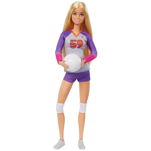 Barbie Doll & Accessories, Made to Move™ Career Volleyball Player Doll with Uniform and Ball