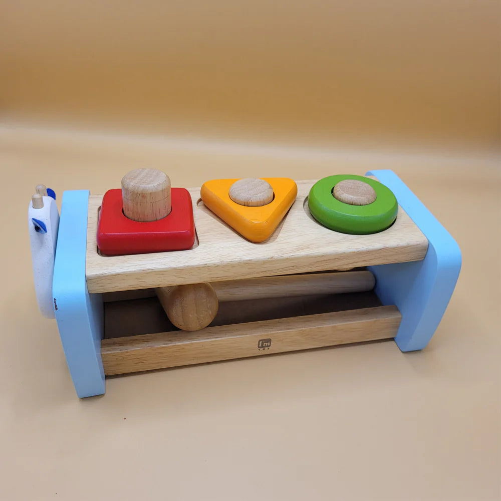 Cow Hammer and Peg Bench| Wooden Montessori toys