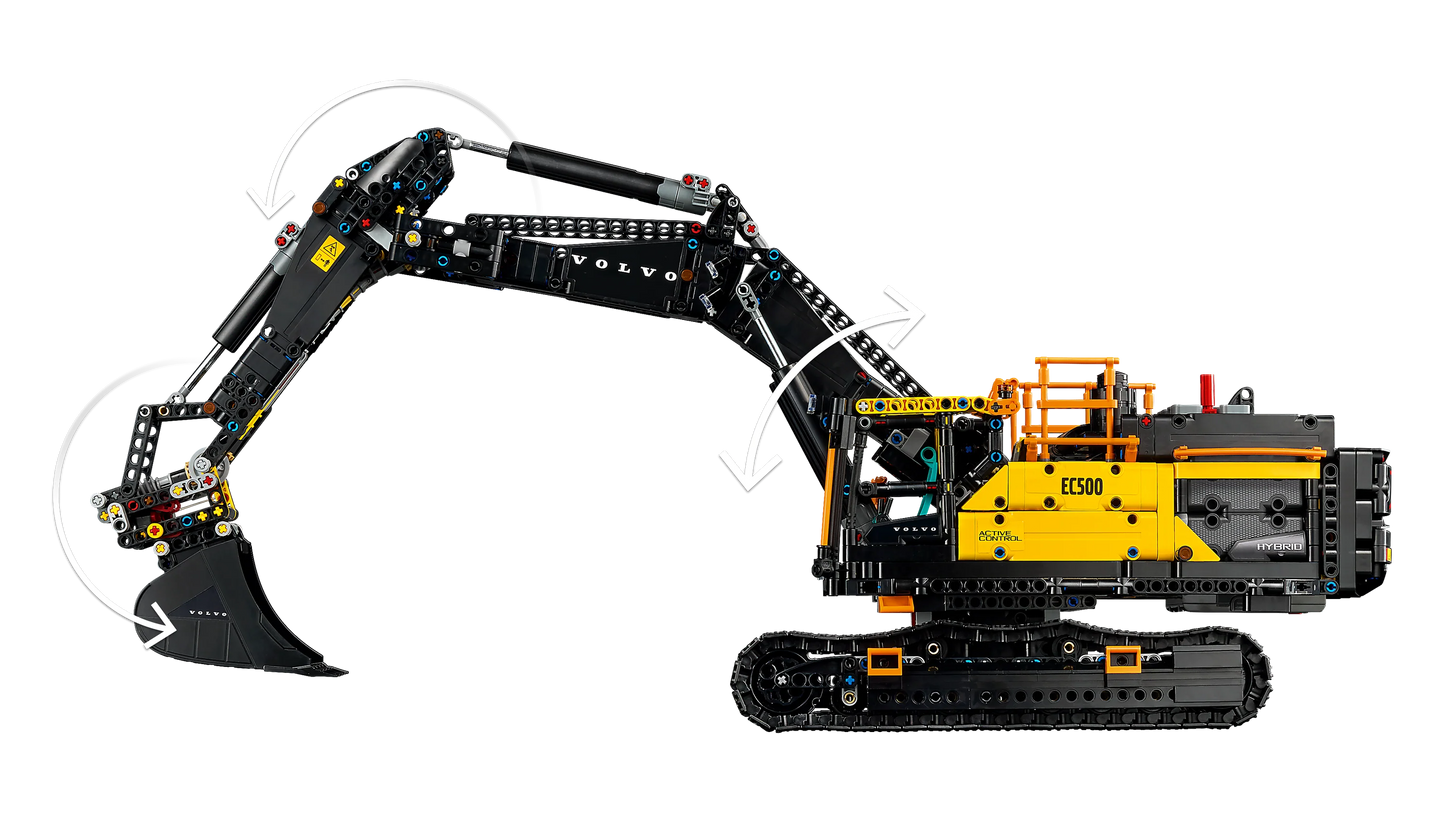 Technic Volvo EC500 Hybrid Excavator Set, Gift for Adults 42215 Building Kit