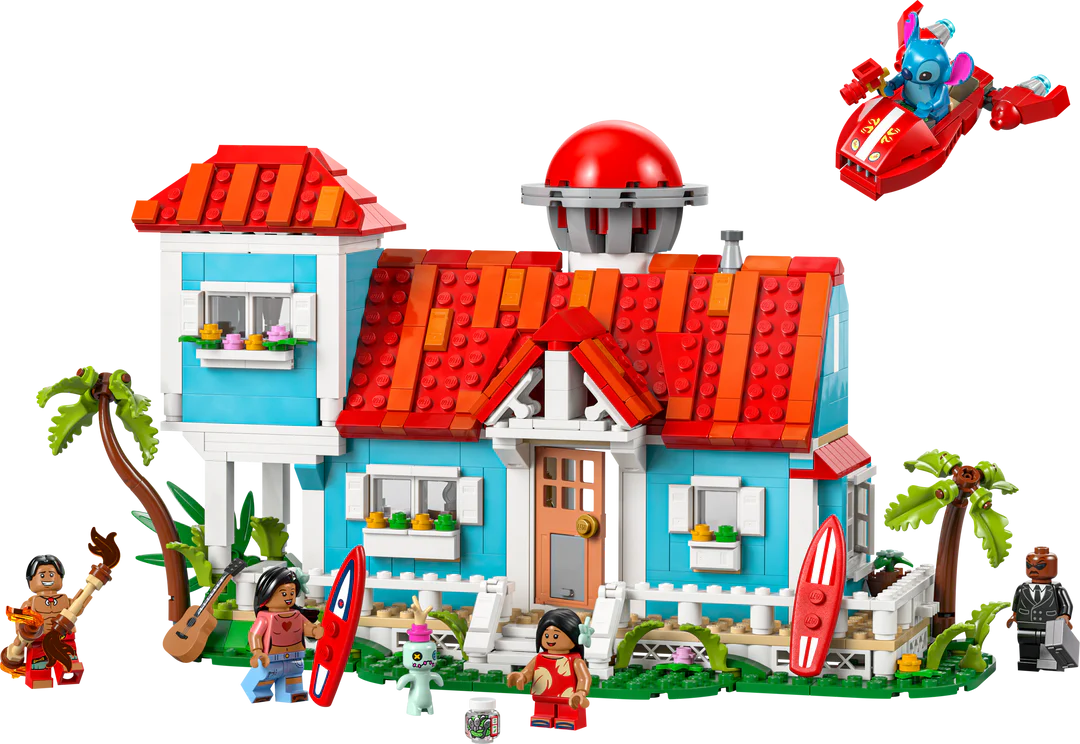 LEGO Disney Lilo and Stitch Beach House Building Kit Playset 43268