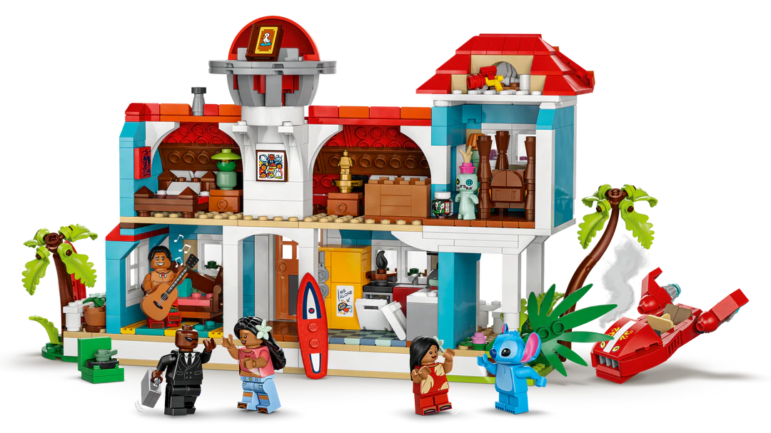 LEGO Disney Lilo and Stitch Beach House Building Kit Playset 43268