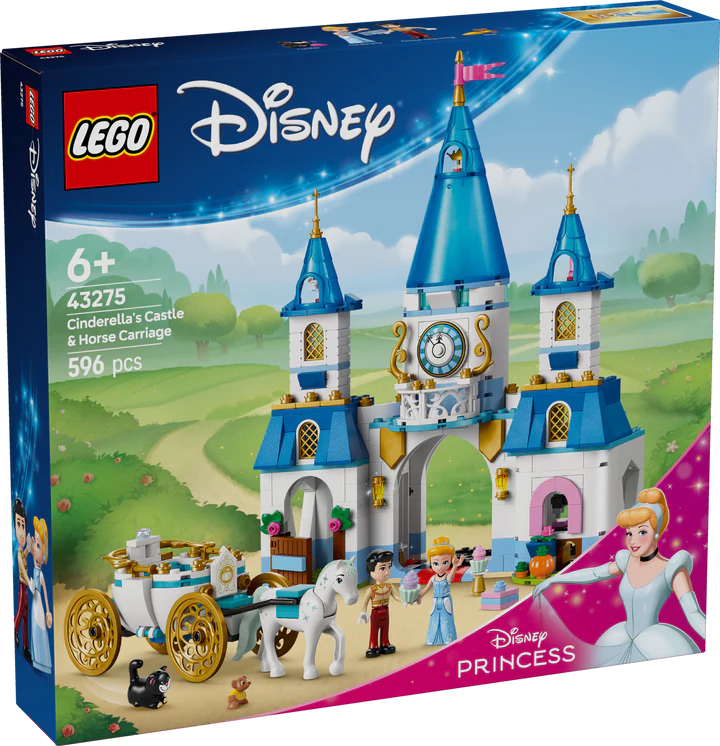 LEGO Disney Princess Cinderella’s Castle & Horse Carriage Building Set 43275