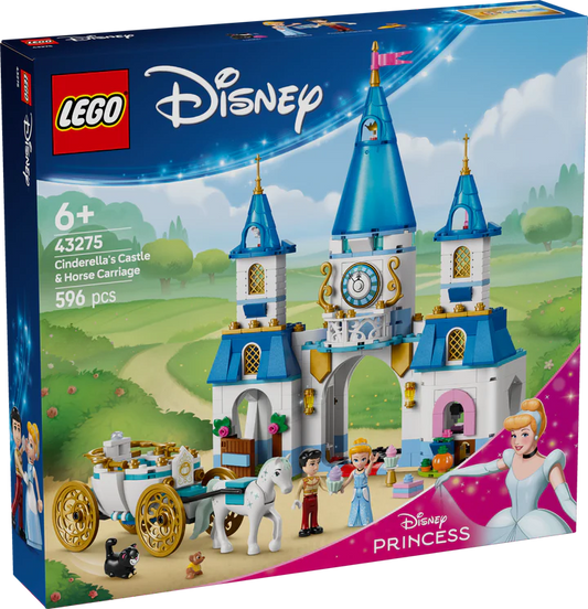 LEGO Disney Princess Cinderella’s Castle & Horse Carriage Building Set 43275