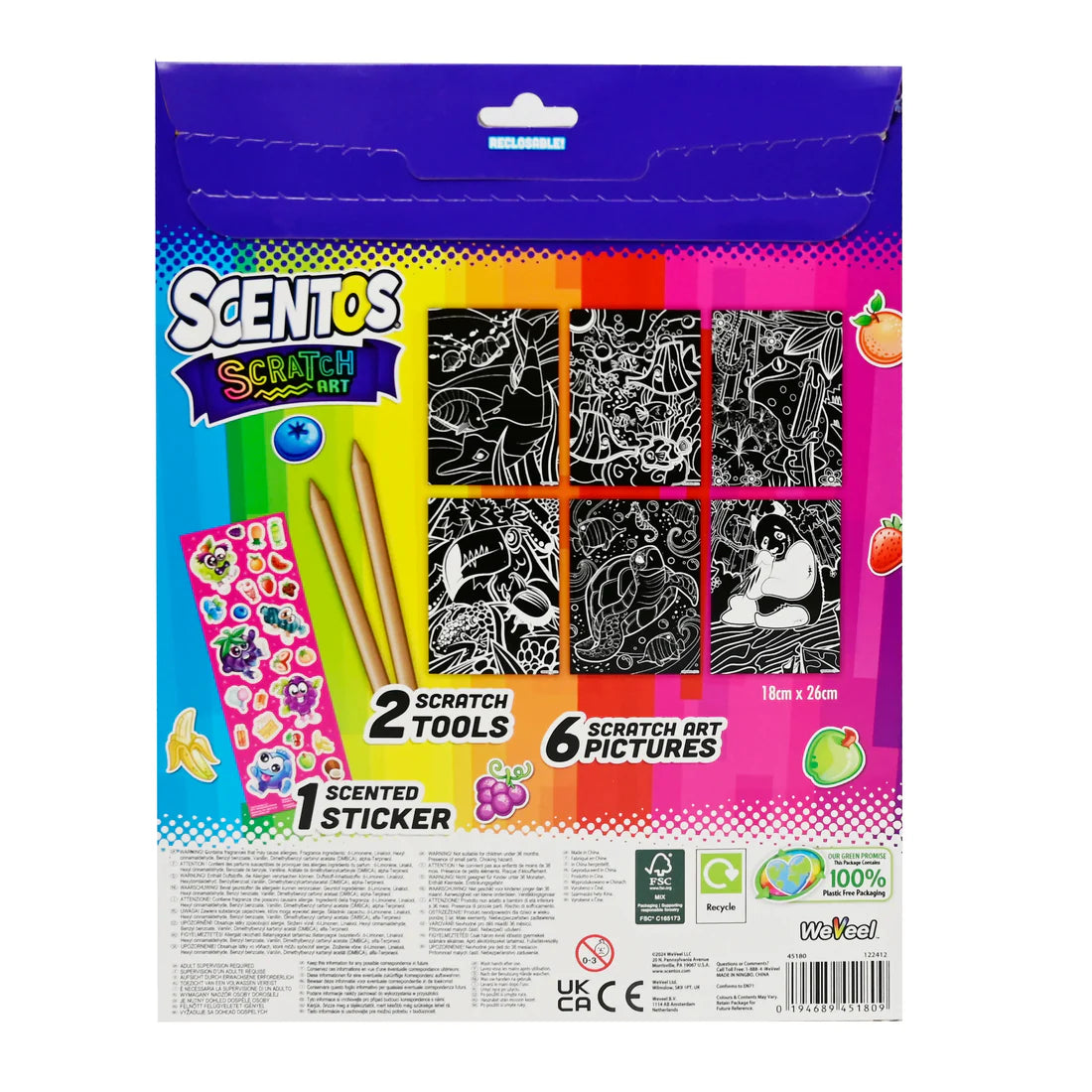 Scentos On The Go Scratch Art (PACK OF 12)