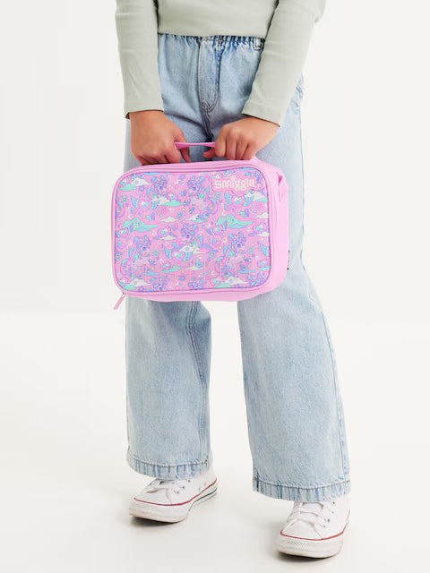 Smiggle Teeny Tiny Square Lunch Box for Kid - UNICORN PINK