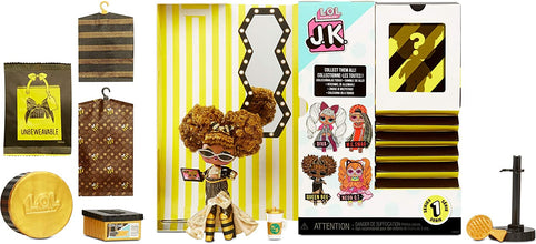LOL Surprise JK Mini Fashion Doll Queen Bee with 15 Surprises Including Dress Up Doll Outfits, Exclusive Doll Accessories - Girls Gifts and Mix Match Toys for Kids