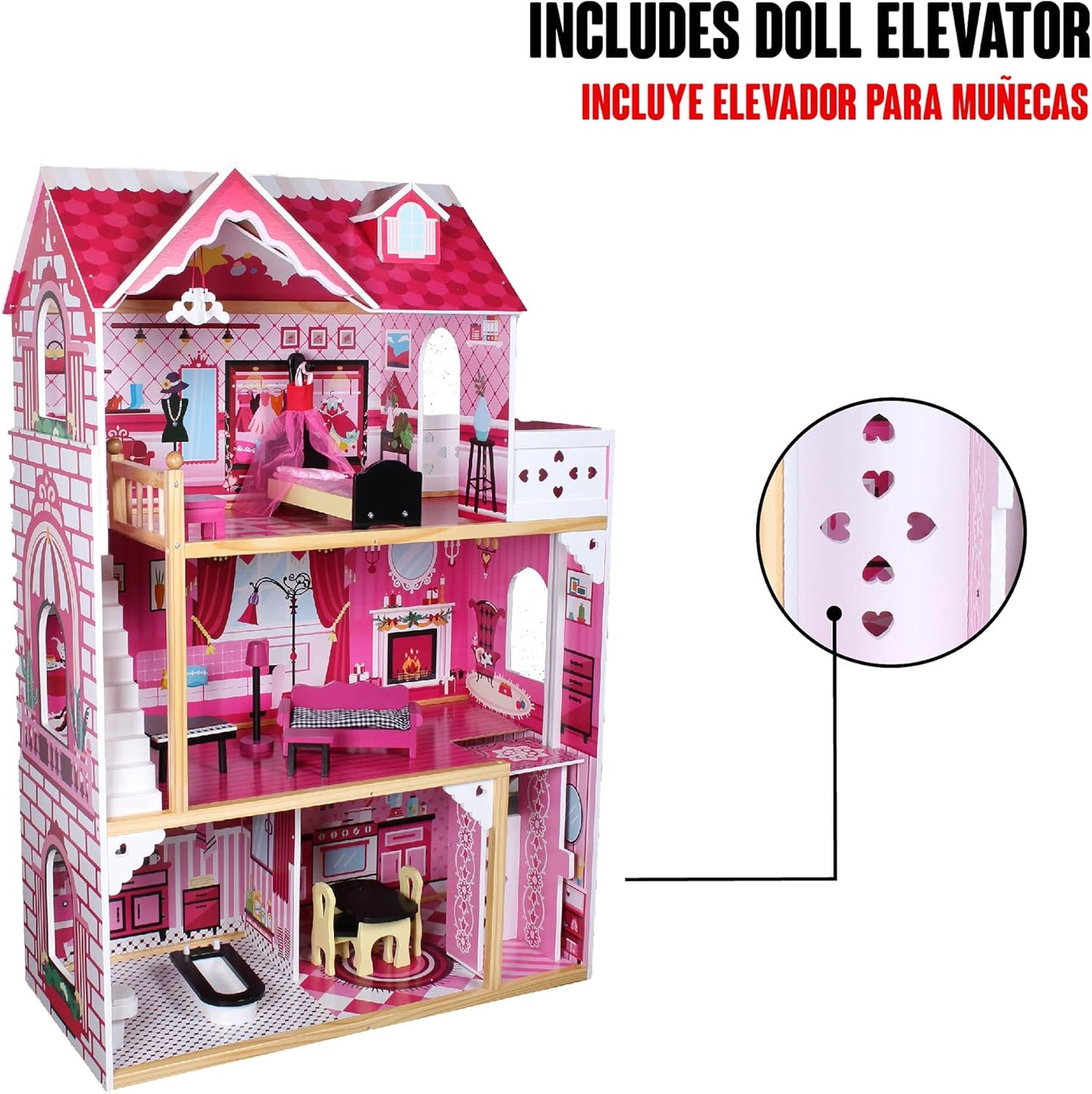 Big Wooden 4 Feet Doll House