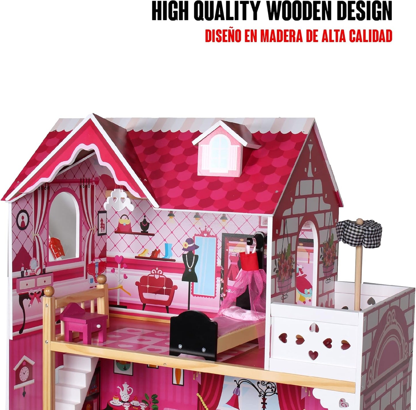 Big Wooden 4 Feet Doll House
