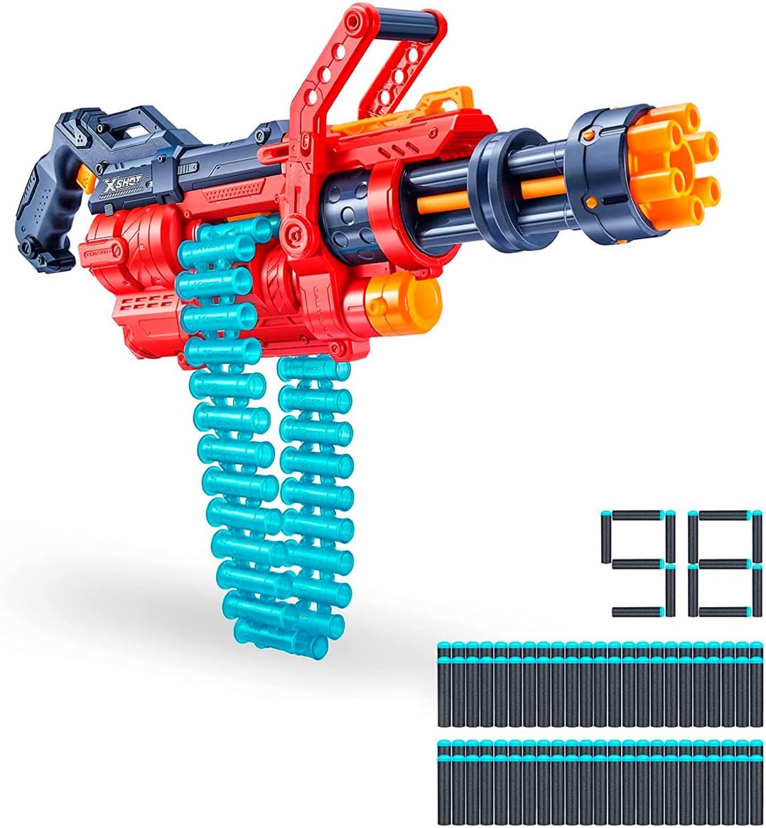 XShot Omega Foam Dart Launcher with Automatic Rotating Belt Blaster