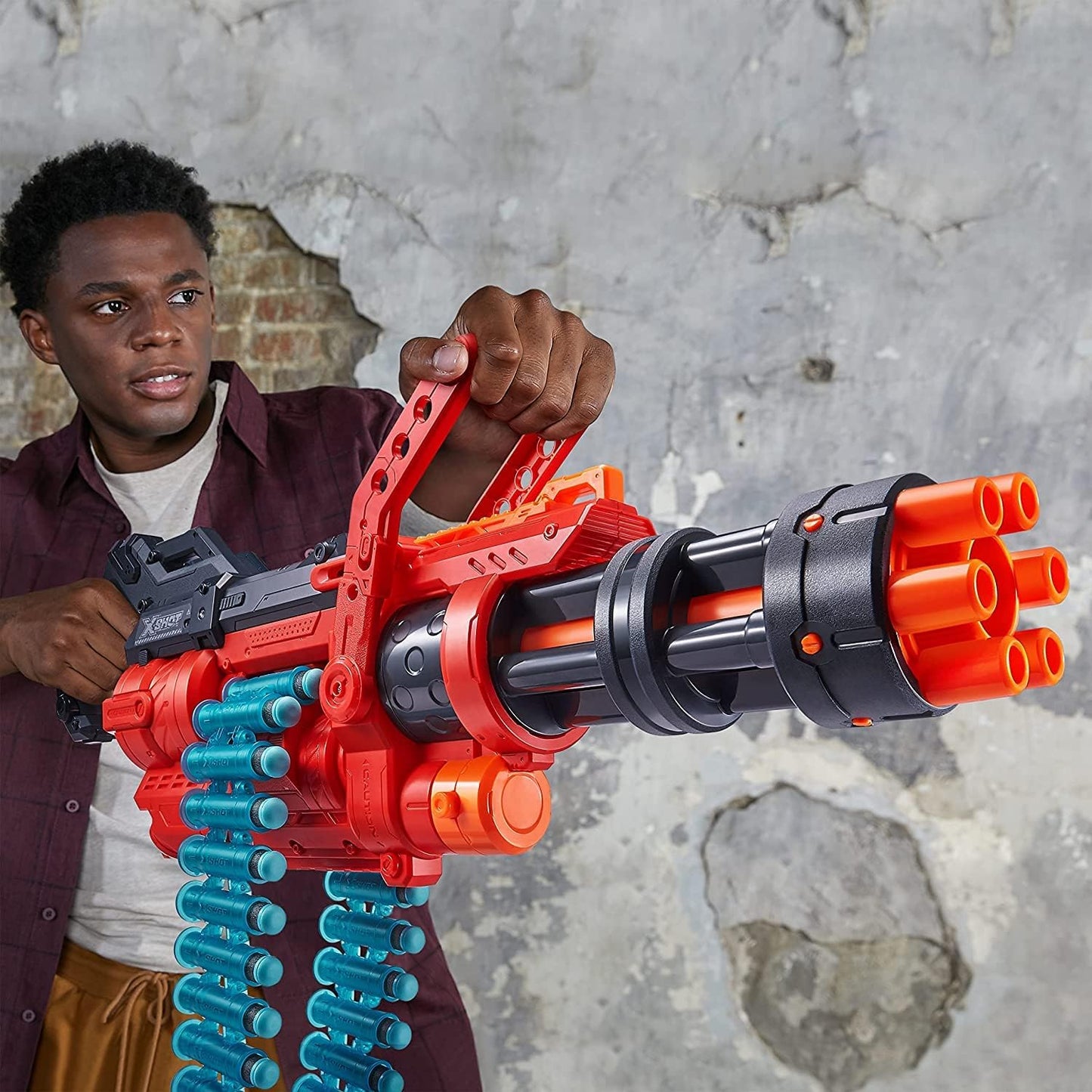 XShot Omega Foam Dart Launcher with Automatic Rotating Belt Blaster