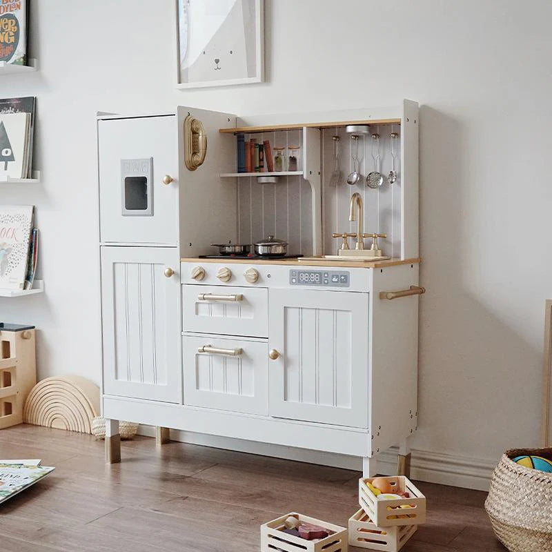 Wooden Luxury Neon Kitchen with Simulated Sound and Light