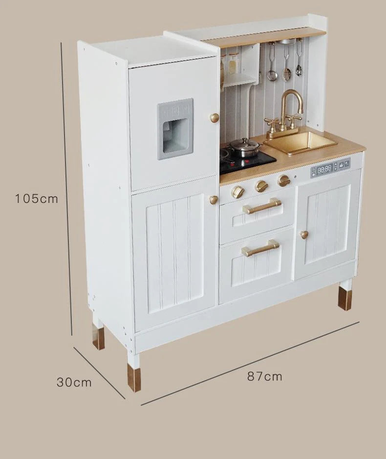 Wooden Luxury Neon Kitchen with Simulated Sound and Light