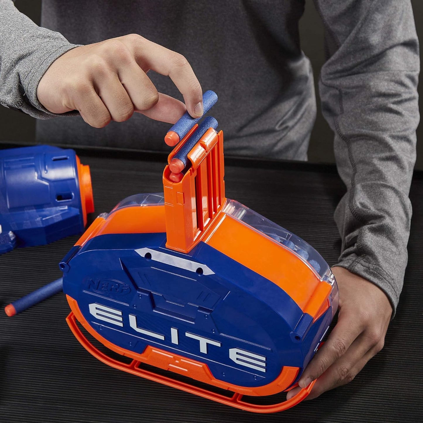Nerf Elite Titan CS-50 Toy Blaster, Fully Motorized, 50-Dart Drum