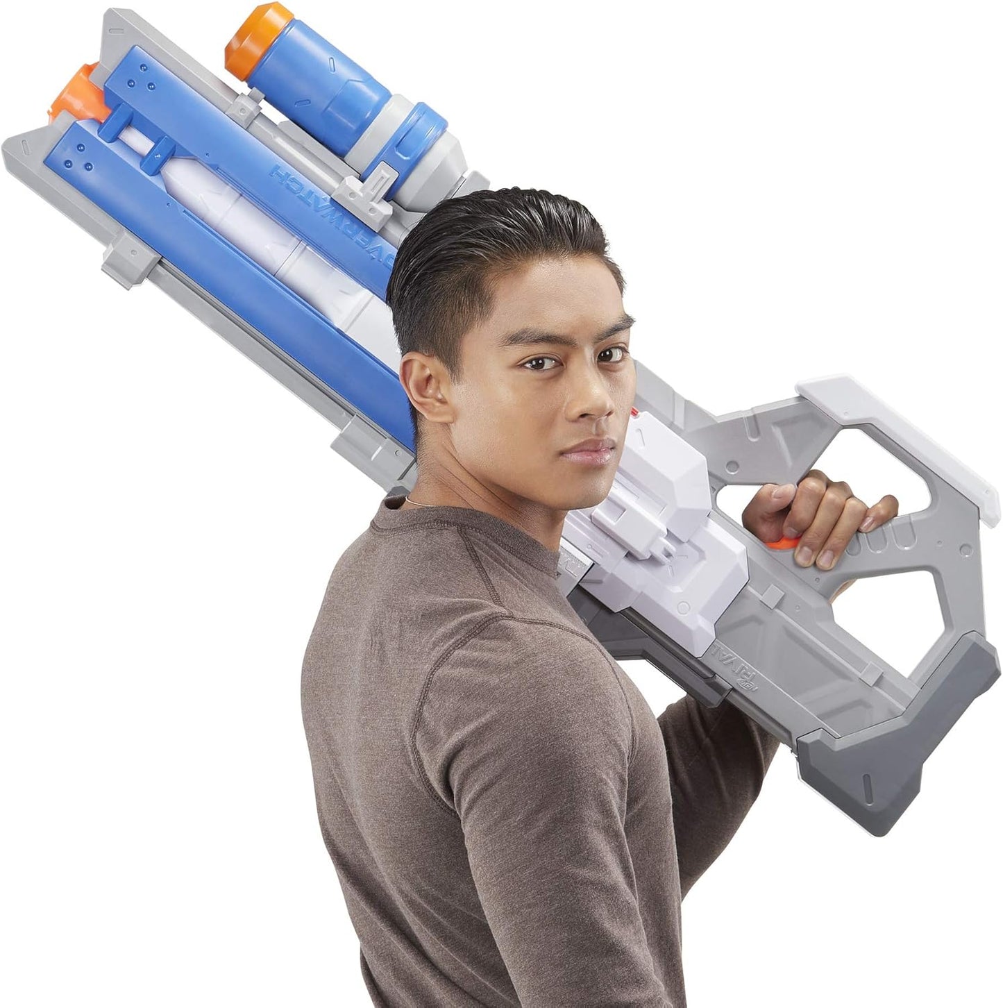 NERF Overwatch Soldier: 76 Rival Blaster -- Fully Motorized, Lights, Recoil Action, 30 Overwatch Rival Rounds