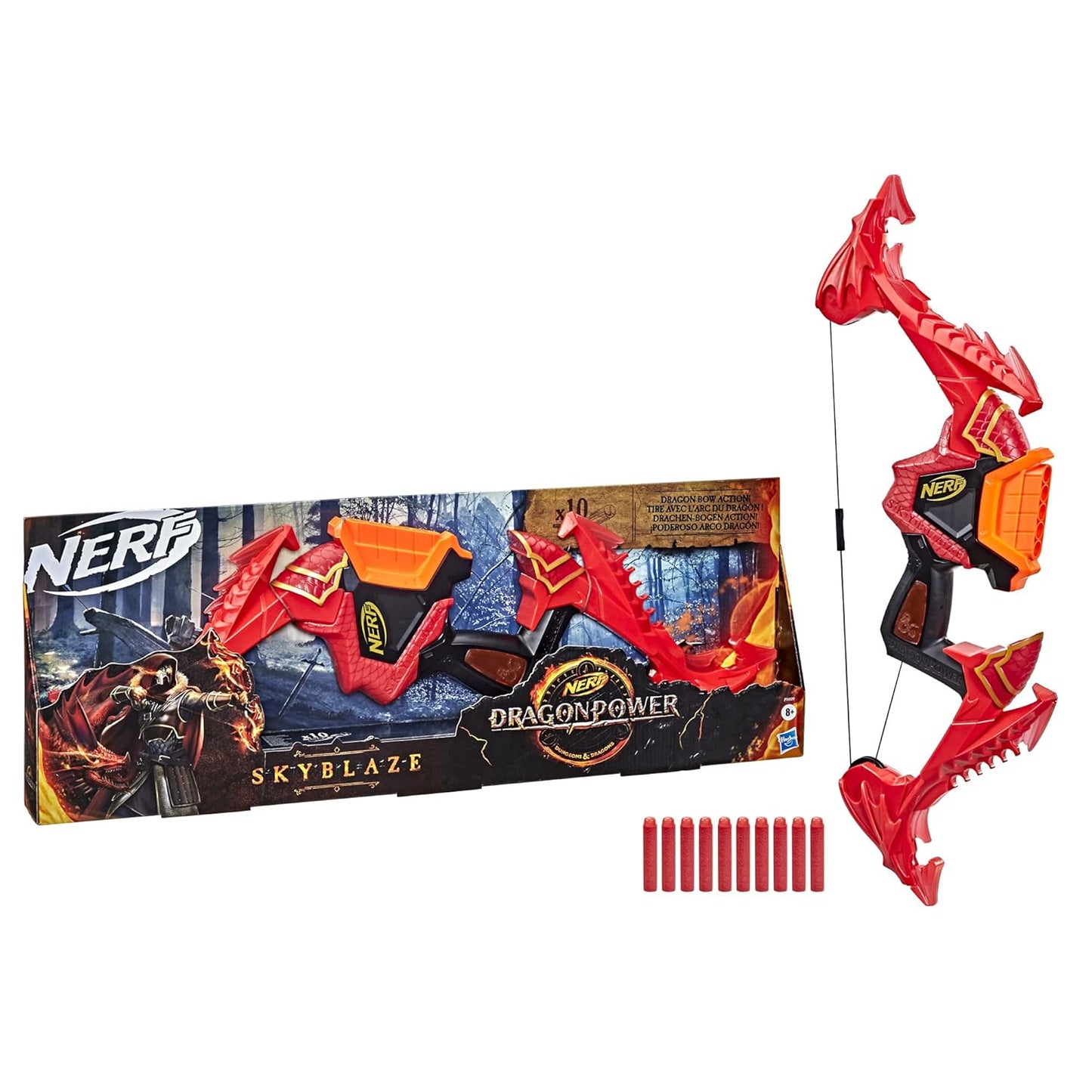Nerf DragonPower Skyblaze Bow, Inspired by Dungeons and Dragons