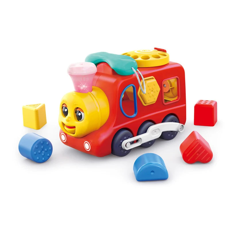 Hola Early Learning Loco – 3-in-1 Talking Train Toy with Shape Sorter, Pretend Phone, Lights & Sounds | Moving Baby Activity Toy for 18–36 Months