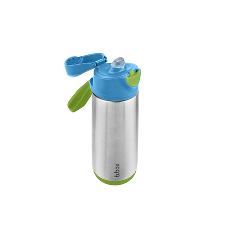 b.box Insulated Sport Spout Drink Water Bottle 500ml Ocean Breeze Blue Green