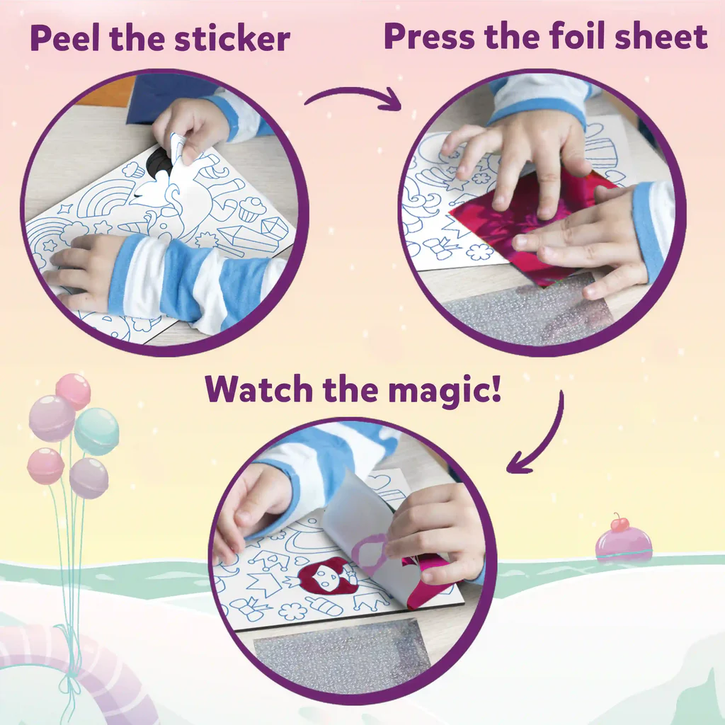 SKILLMATICS Foil Fun: Unicorns & Princesses | No Mess Art Kit (ages 4-9)