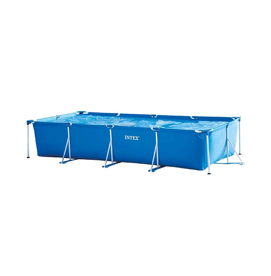 Intex 28273 4.5m x 2.2m x 84cm Rectangular Frame Outdoor Easy Assemble Backyard Above Ground Swimming Pool