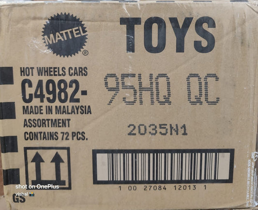 Hot Wheels 2025 Factory-Sealed Case Q C  – 72 Die-Cast Cars by Mattel (Brand New Box)
