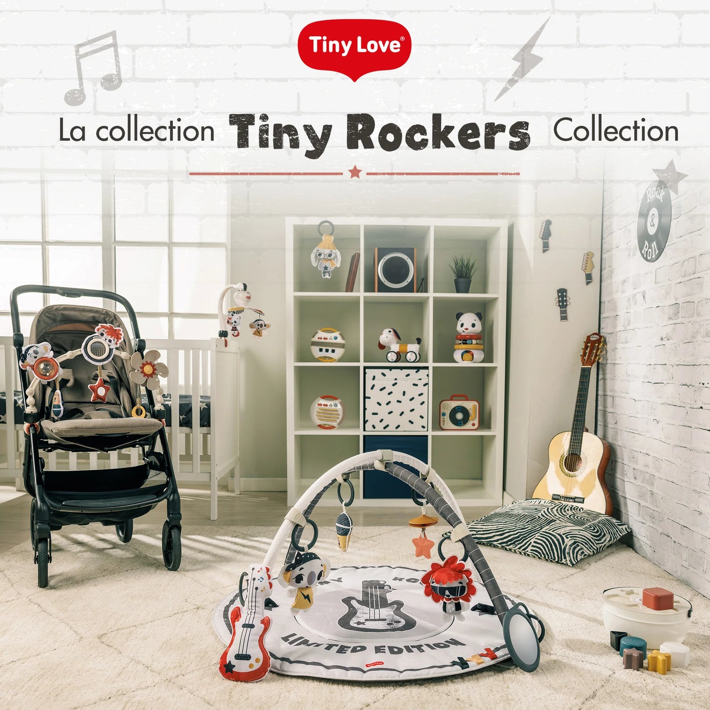 Tiny Love Tiny Rockers 3-in-1 Take-Along Cot Mobile for Newborn Baby, Stroller, Crib & Playard