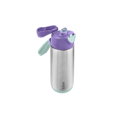 b.box Insulated Sport Spout Drink Water Bottle 500ml Lilac Pop Purple