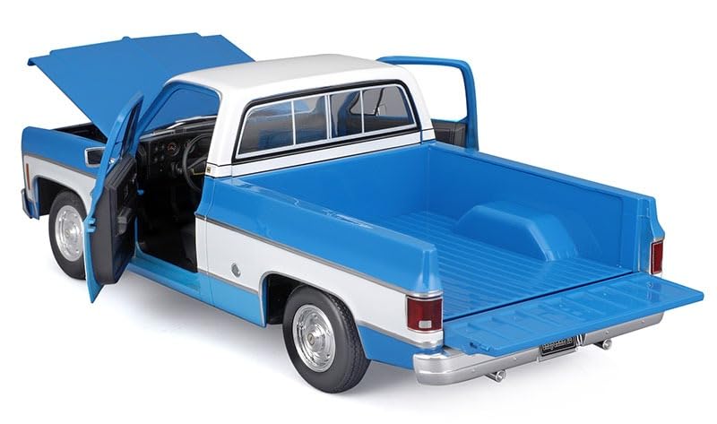 Maisto-1/18 Chevrolet C10 Cheyenne Super 1974 (Blue)