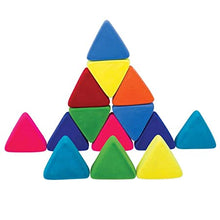 RUBBABU Triangles Made by Natural Rubber Safe & Soft Toy for Kids, Baby,Girl, Boy & Toddlers-Multicolor