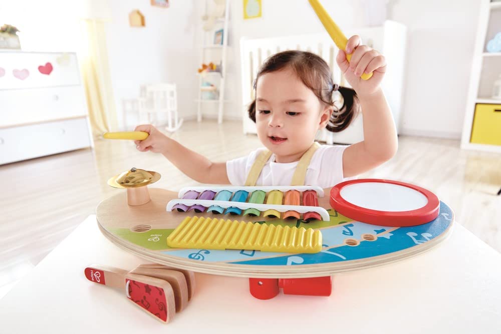 Hape Mighty Mini Band | Toddlers and Kids Multiple Musical Wooden Instrument Set