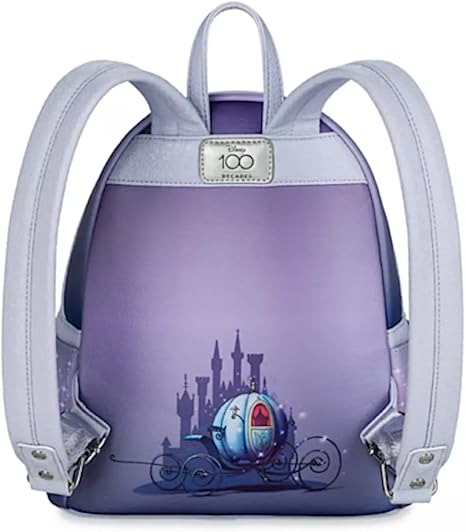 Loungefly Disney Parks Mini Backpack Disney100 Cinderella, Purple, M, Backpack