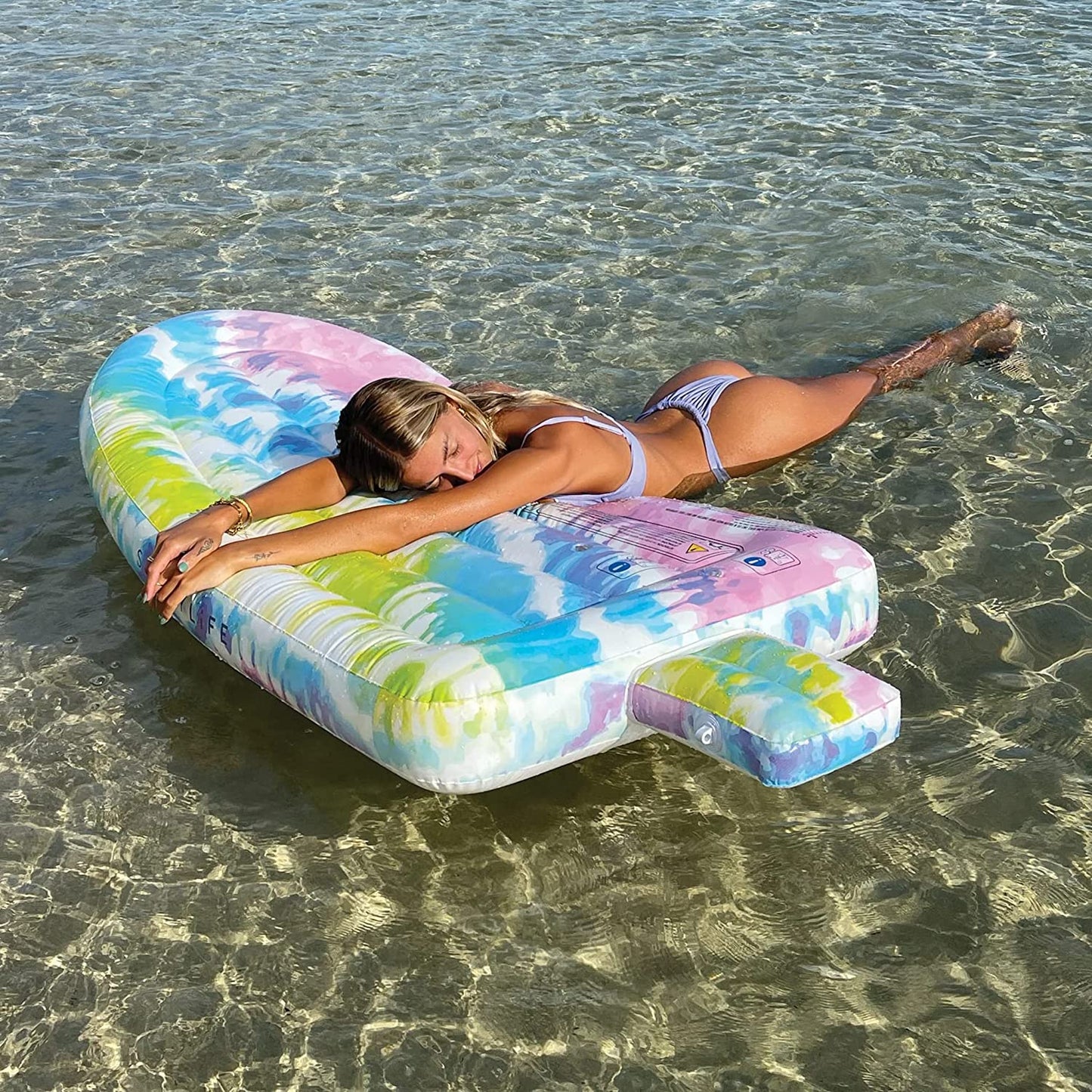 Luxe Lie-On Float | Ice Pop Tie Dye