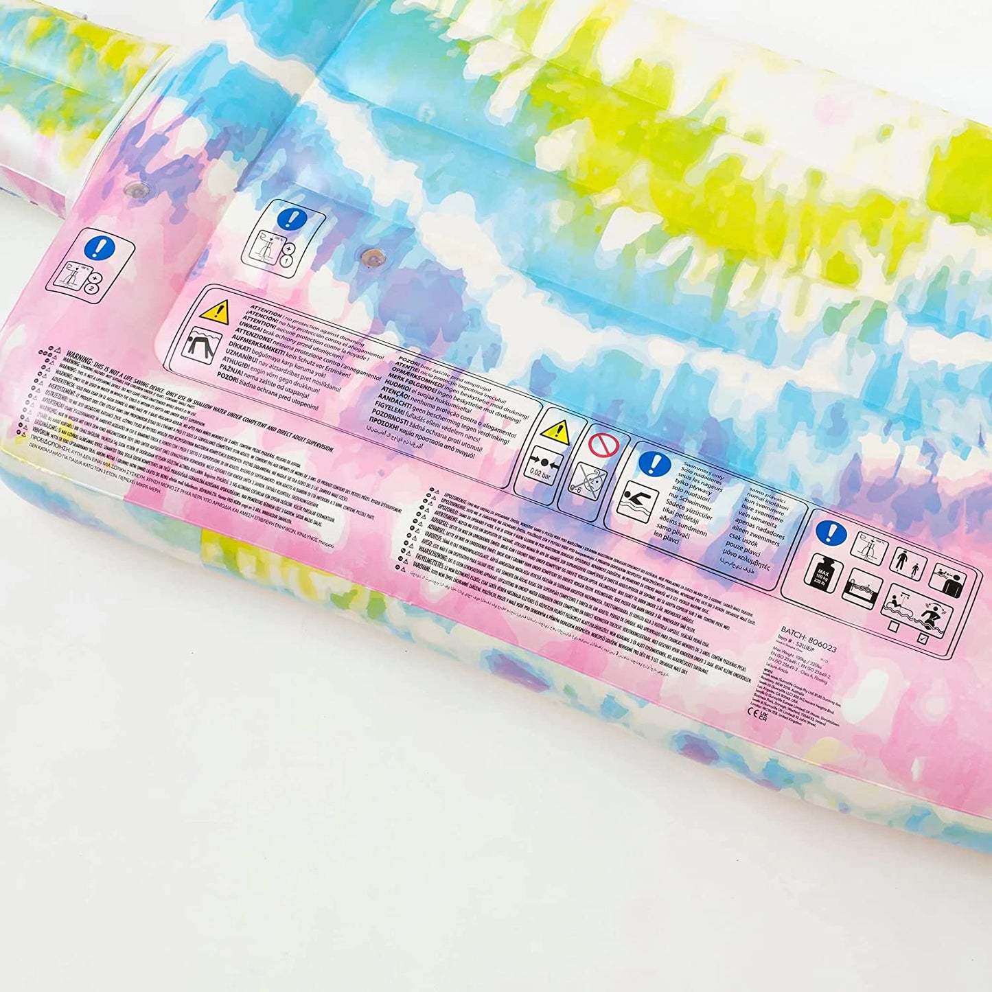 Luxe Lie-On Float | Ice Pop Tie Dye