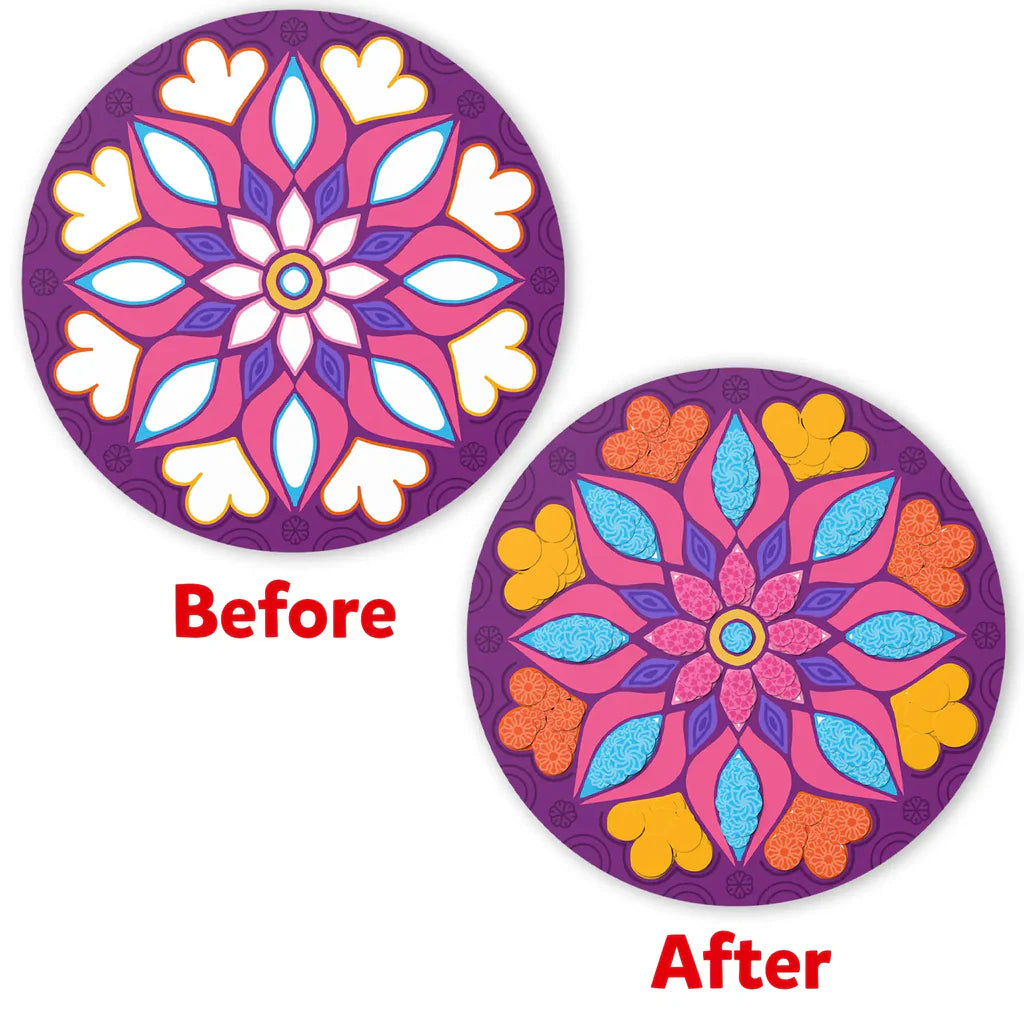 Dot it! - Mandala Art | No Mess Sticker Art(pack of 5)