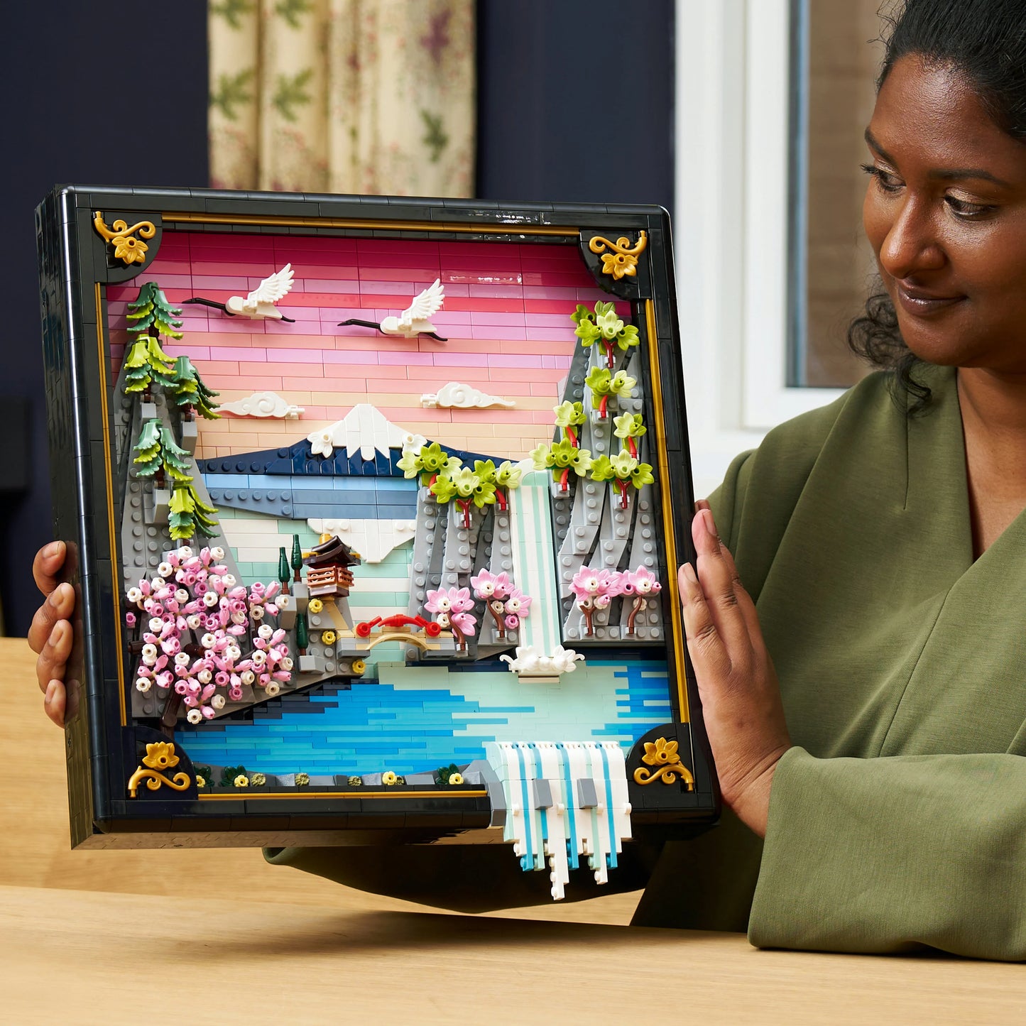 LEGO Art Japanese Cherry Blossom Landscape Wall Art 31218