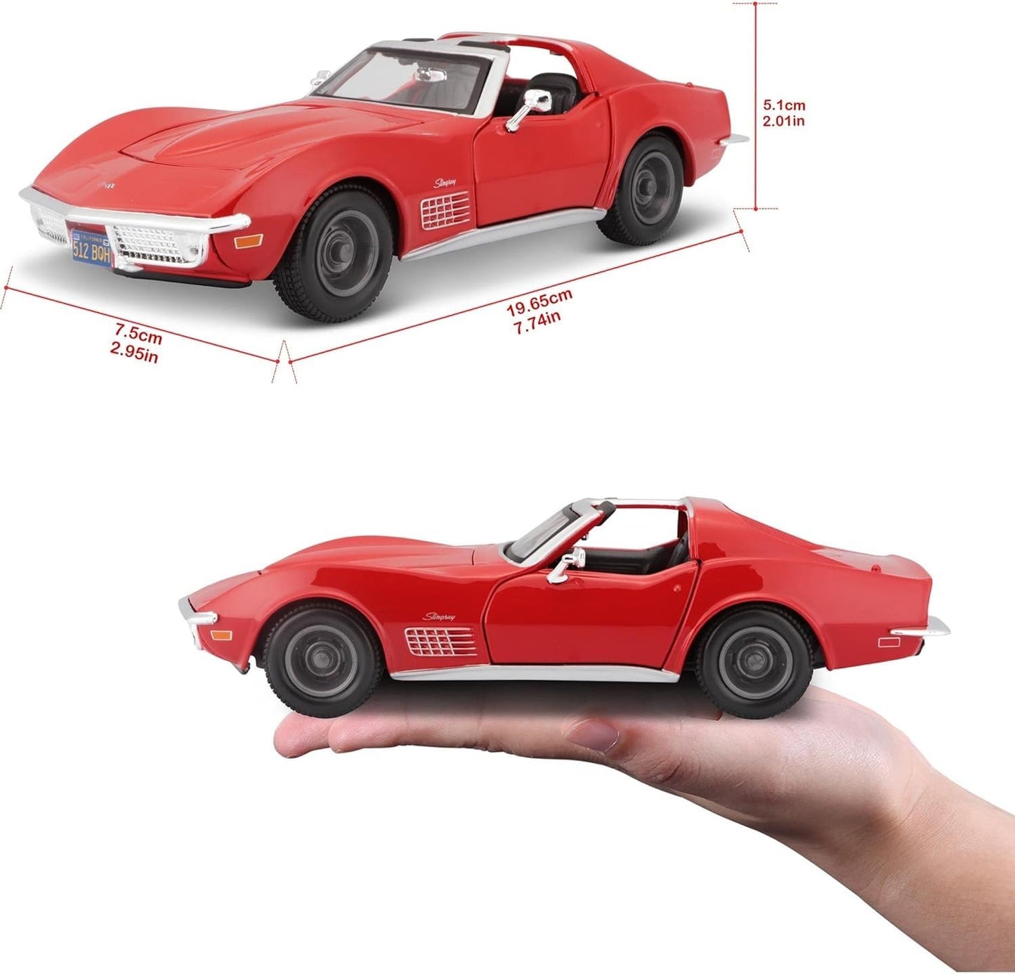 Maisto 1/24 Scale Model Compatible with Chevrolet Corvette 1970