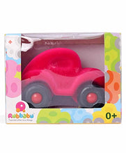 RUBBABU Red Wholedout Car Made by Natural Rubber Safe & Soft Toy for Kids, Baby,Girl, Boy & Toddlers (H-13CM)
