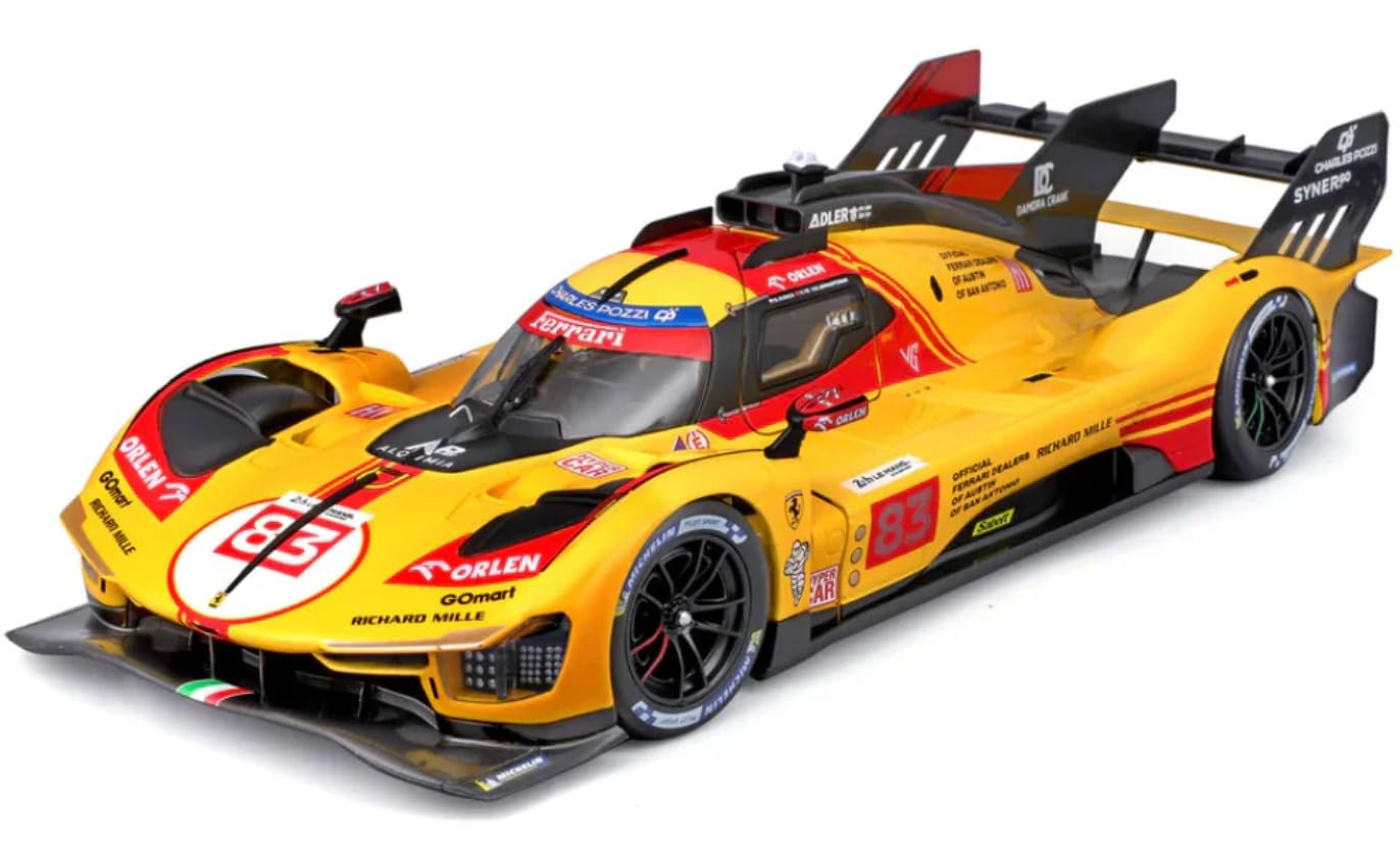 Bburago - 1/24 Scale Model Compatible with Ferrari Racing 499P LMH 2024